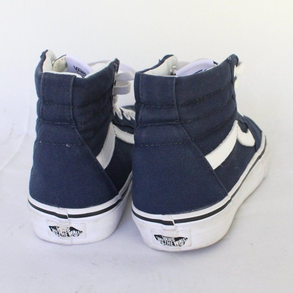 Vans Sk8-Hi Canvas High Top Sneaker Woman's Size 8 Navy Blue Shoes Retro - Picture 4 of 9